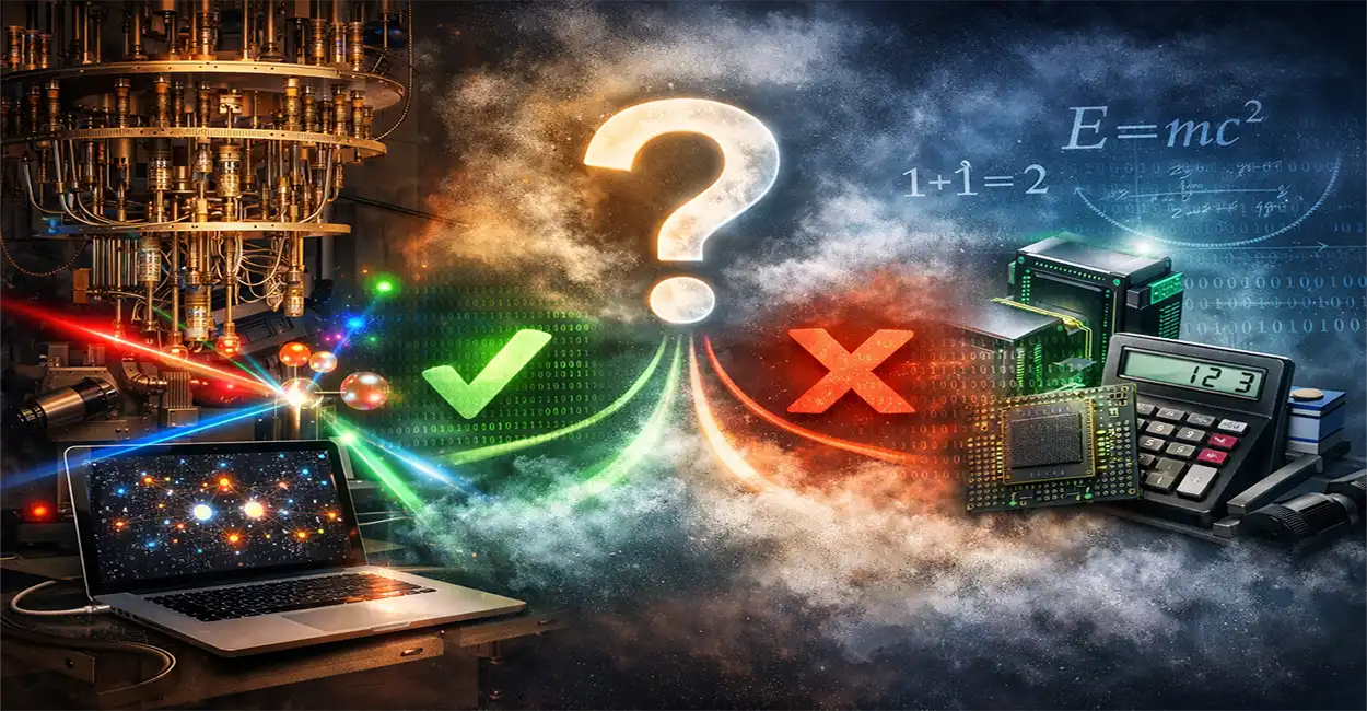 O Dilema da Confiança Quântica: representação visual da verificação quântica